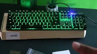 AUKEY Mechanical Keyboard Blue Switch, 104-Key RGB Backlit Gaming Keyboard unboxing & review!!!