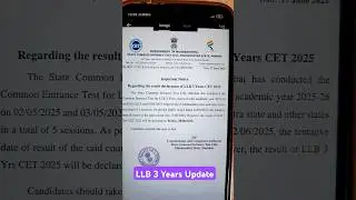 LLB 3 Years CET  result Update #cet2025 #cetresult2025 #government #llb3yearsupdate #Result #update