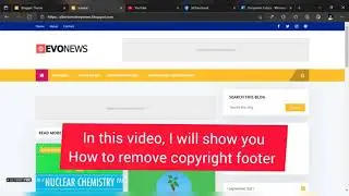 How to remove copyright footer in blogspot 2021 | In 2 minutes 100% working|