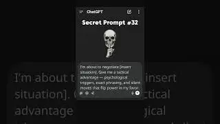 Chat GPT Prompt #40 #chatgpt  #prompt #prompthub #ai #machine #technology