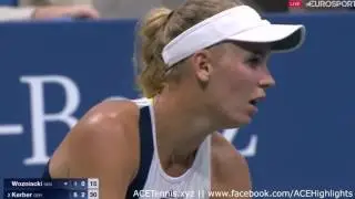 Angelique Kerber vs Caroline Wozniacki - US Open 2016 Highlights