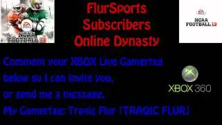 NCAA Football 13: Online Dynasty Announcment