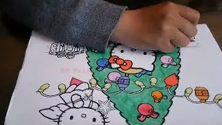 Color The Picture Of Hello Kitty Cats Decorating A Christmas Tree 5 - Basement Apartment