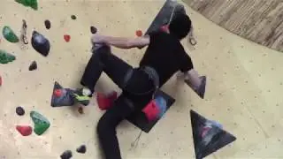 My first 5.12 ever completed! (In the gym)