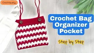 Easy Crochet Bag Organizer Pocket | Step-by-Step Beginner Tutorial