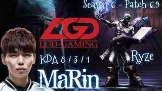 LGD MaRin RYZE Top vs Ekko - Patch 6.9 KR | League of Legends