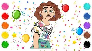 How To Draw Disney Mirabel Madrigal Encanto | Step By Step Draw  | #DisneyPrencess  Coloring pages🌈🌈
