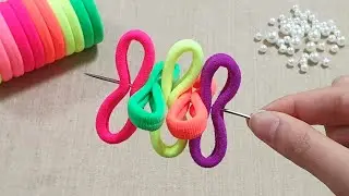 Hair Rubber Band Flower Tutorial - Easy Rubber Band Flower Making Ideas - Handmade Crafts - DIY