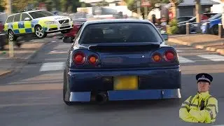 We Almost Got Caught! Modified Cars Leaving a Car Meet - July 2018