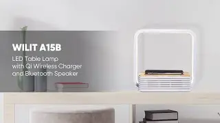 WILIT*SEKEY A15B LED Table Lamp with Qi Wireless Charger and Bluetooth Speaker