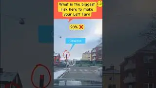 🚷Pedestrians are in danger in this type of left turn driving! #shorts #cardriving
