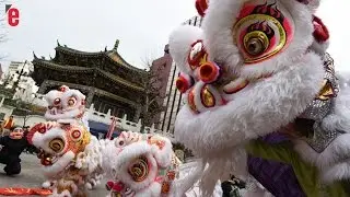 Chine: une danse des lions hypnotisante pour fêter le Nouvel An