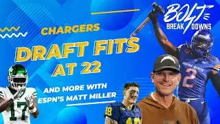 Chargers 2025 Draft fits at 22, the WR market, and building Harbaugh's vision w/ ESPN's Matt Miller