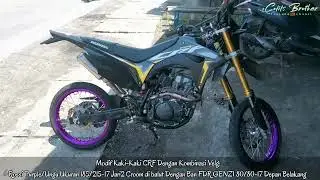 Modifikasi Kaki CRF Jari-jari Ring 17 dengan Velg Rosy 185/215-17 Ungu/Purple