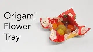 Easy Origami Flower Tray Tutorial (ASMR Paper Folding)