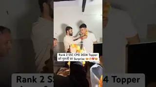 SSC CPO Topper 2024 Rank 2 को Aditya Ranjan Sir का Surprise 😍#shorts #viral #topper #reaction #top