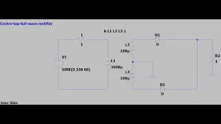 Electronic Basic 1:LTSpice design Centre tap full wave rectifier