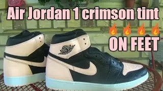 Jordan 1 Retro Crimson Tint High OG  (BLACK/CRIMSON TINT-HYPER PINK-WHITE) ON FEET