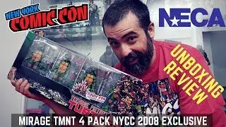 NECA MIRAGE COMICS TMNT NYCC 2008 EXCLUSIVE 4 PACK - UNBOXING EN ESPA&Ntilde;OL