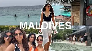 4 Girls  | 4 Days in MALDIVES | We spent 1lakh per night 🤯😳