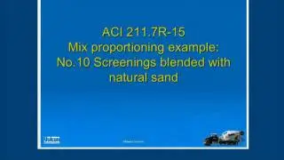 Utilzation of Crushed Stone Mineral Filler (Microfines) in Ready Mixed Concrete