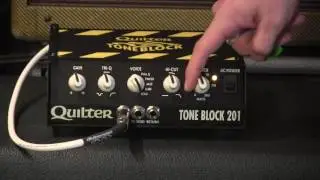 Quilter Tone Block 201 Compact Amplifier Head demo with Marshall 4x12 Cabinet