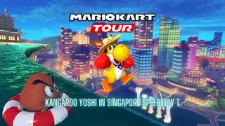 Mario Kart Tour - Kangaroo Yoshi in Singapore Speedway T