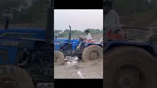 EIcher 4x4 tractor stuck in mud 4WD tractor #tractor #stunt #shorts #shortvideo