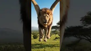 Is this is real ...?  A flying lion . #ai