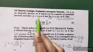 lebesgue dominated convergence theorem /lecture 8
