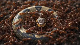 Ants vs Snake &mdash; When the Predator Becomes Prey | Wild Nature Fight