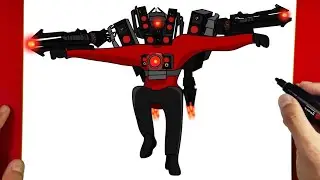 Drawing Titan speaker man upgrade easily ll skibidi toilet How to draw Titan speaker man upgrade