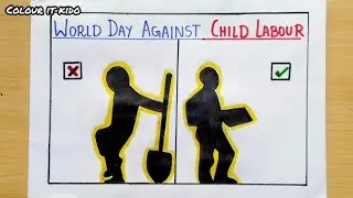 Child Labour Drawing | World Day Against Child Labour Drawing / Stop Child Labour Poster Drawing