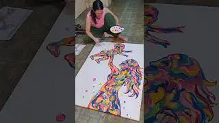 Paint Orbs Floating Around Mother's Day Canvas