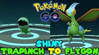 Evolving SHINY TRAPINCH TO SHINY FLYGON IN POKEMON GO - TRAPINCH COMMUNITY DAY