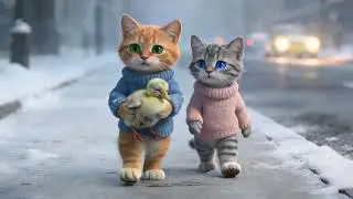 A Tiny Duckling Saved in the Snow | An Emotional Winter Story