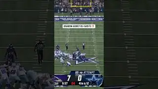 Brandon Aubrey was 1 yard away from breaking the longest field goal record