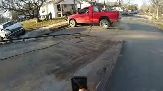 200 block of south union Dodge Ram on its side Dodge Dakota on the curb 01/04/25