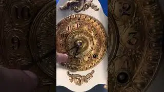 1882 ANTIQUE CAST IRON ANSONIA KEY WOUND STRIKES CLOCK,CARVED BRASS DIAL,available in our ebay