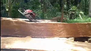 Cara Belah Kayu Monster 😱 Mustahil Pakai Senso Kecil 😱
