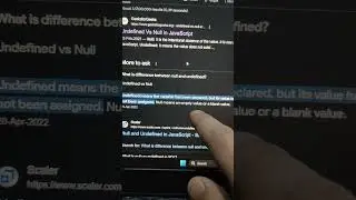 null vs undefined in #javascript #interview #reactjs #react #code #html #coding #shortsvideo  #css