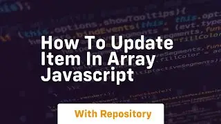 how to update item in array javascript
