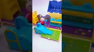 ASMR Unboxing Peppa Pig Foldable School Playset Toy❤️#satisfying #asmr #peppapig