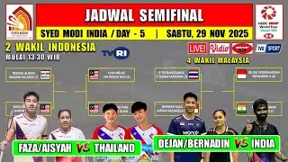 Jadwal Semifinal Syed Modi India 2025 Hari Ini Live TVRI ~ DEJAN/BERNADIN vs INDIA ~ 2 WAKIL INA