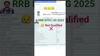 RRB NTPC UG 2025 result not qualified ❌ #rrbntpc #railway #railwayexam #rrbgroupd2025