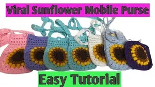 🧶✨Crochet 3D Sunflower Bag🌻 Super Cool Easy to Make /detailed tutorial #crochet  #crochetprojects 