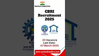CBRI Recruitment 2025: Apply Online for 20 Vacancies