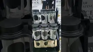 360 &deg;  ROTATING SPICES CONTAINER || 18 GLASS JAR FOR KITCHEN|| SPICES ORGANIZER ||SPACE SAVING ||