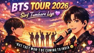 BTS TOUR 2026 💜✨ Sirf Tumhare Liye | World Tour Countries List | India Nahi 🥺💔 | btastatusM #cyborg 