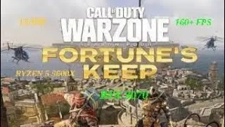 Warzone Fortunes Keep Season 5  - benchmarks Rtx 3070 + Ryzen 5 5600x 1440p Comp set. DLSS OFF/ON